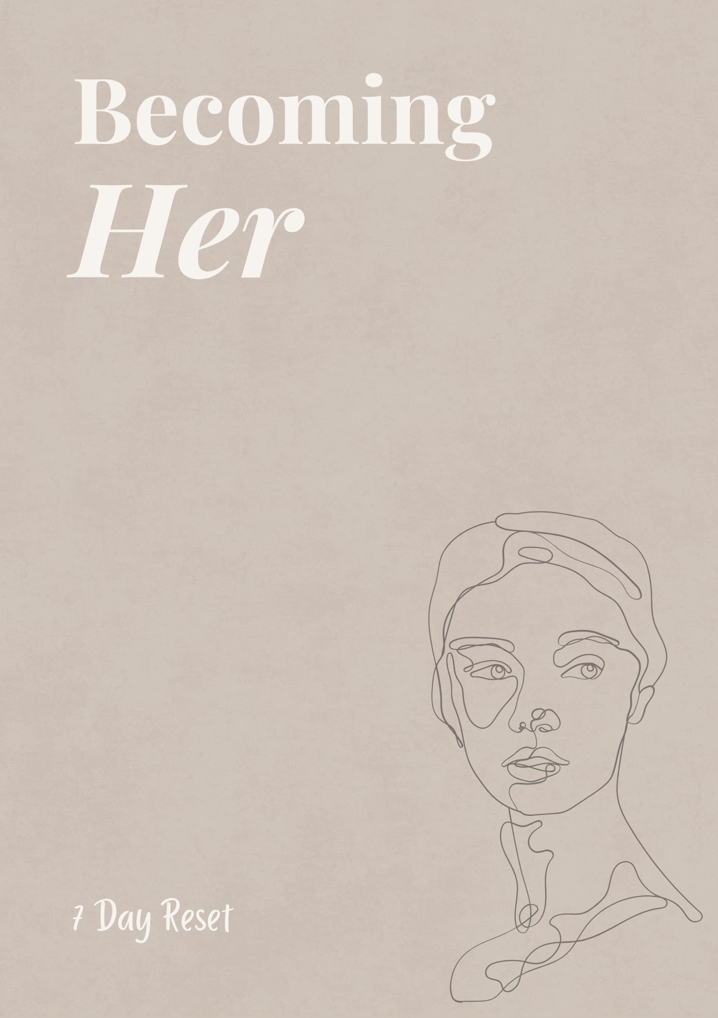 Becoming Her: 7 Day Reset workbook cover